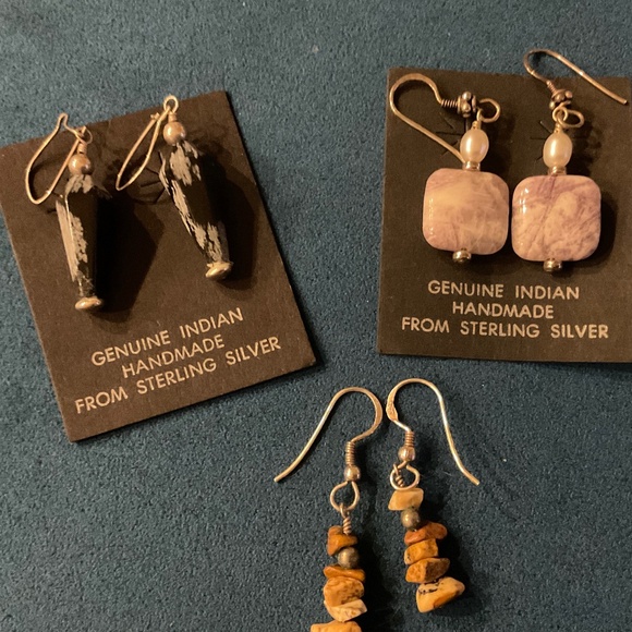 Indian Semi Precious Handmade Earrinngs - Picture 2 of 2